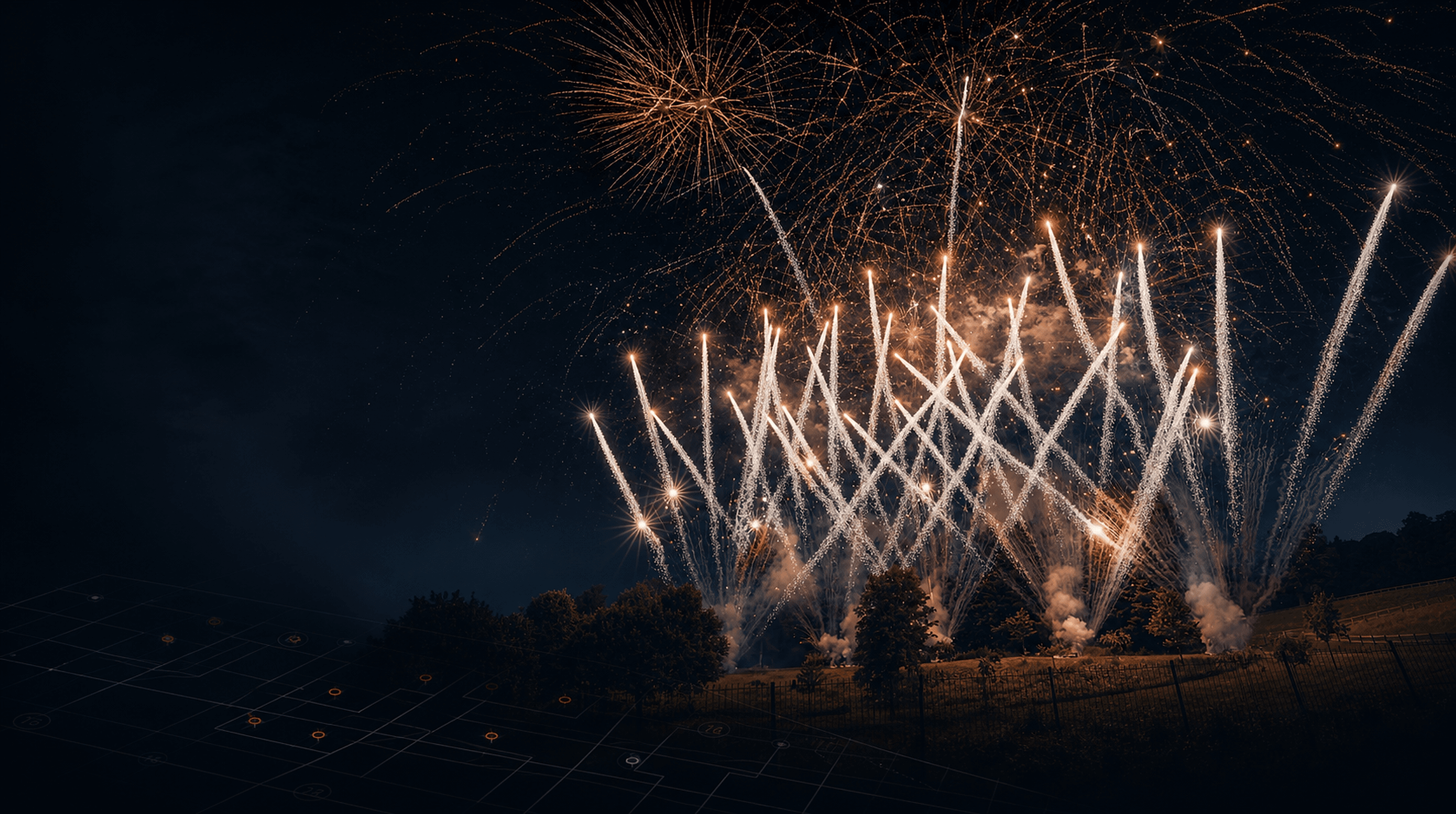 Fireworks site plan hero background